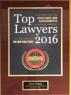Top Lawyers 2016 Boris A. Palant