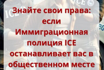 Знайте свои права: если Иммиграционная полиция ICE останавливает вас в общественном месте